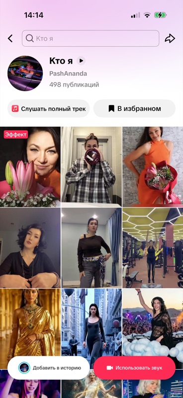 Страница звука «Кто я» PashAnanda в TikTok — 498 публикаций